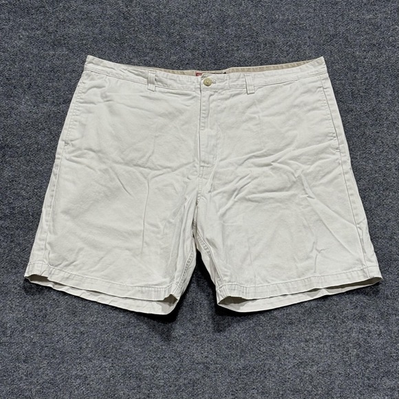Chaps Shorts Mens 42 Beige Classic Fit Casual Cotton Flat Front Pockets Summer - Picture 1 of 11